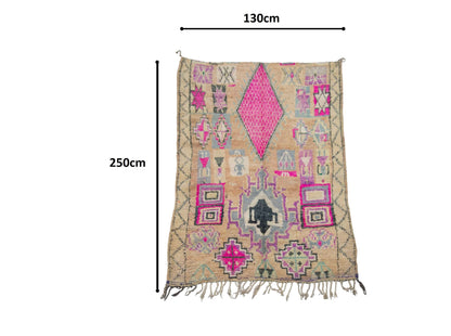 Moroccan Rug 4x8 | Handmade rug | Costume Wool Rug | Beni Ouarain Rug