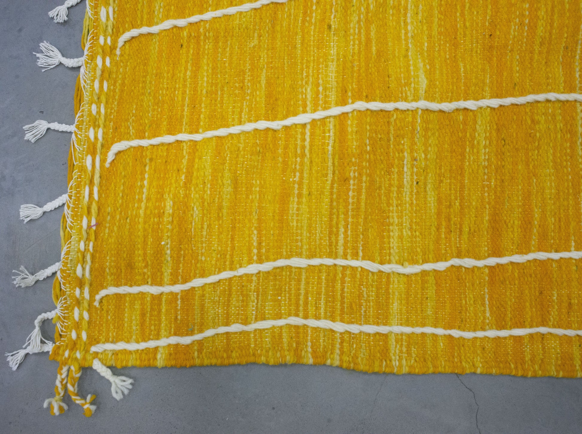 Moroccan Rug 6x10 | Handmade Yellow rug | Costume Wool Rug | Zanafi Rug