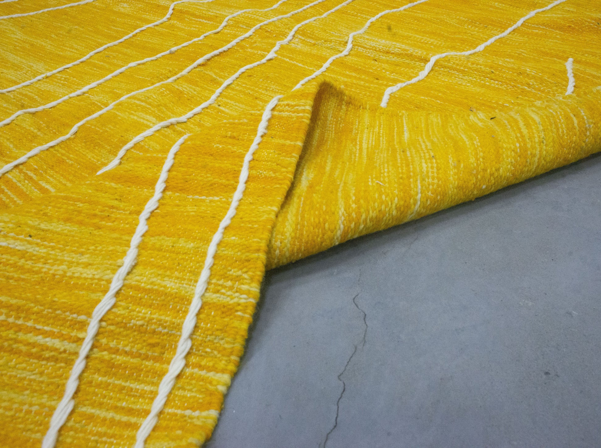 Moroccan Rug 6x10 | Handmade Yellow rug | Costume Wool Rug | Zanafi Rug