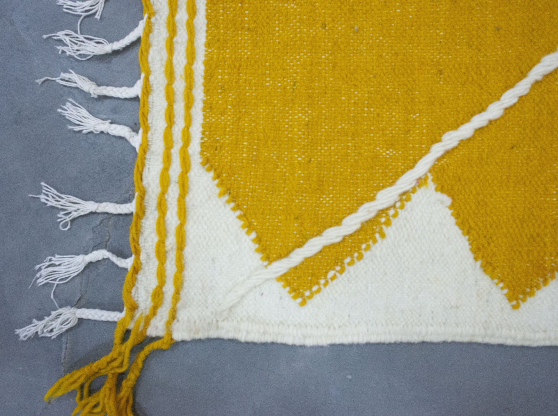 Moroccan Rug 6x10 | Handmade Yellow rug | Costume Wool Rug | Zanafi Rug