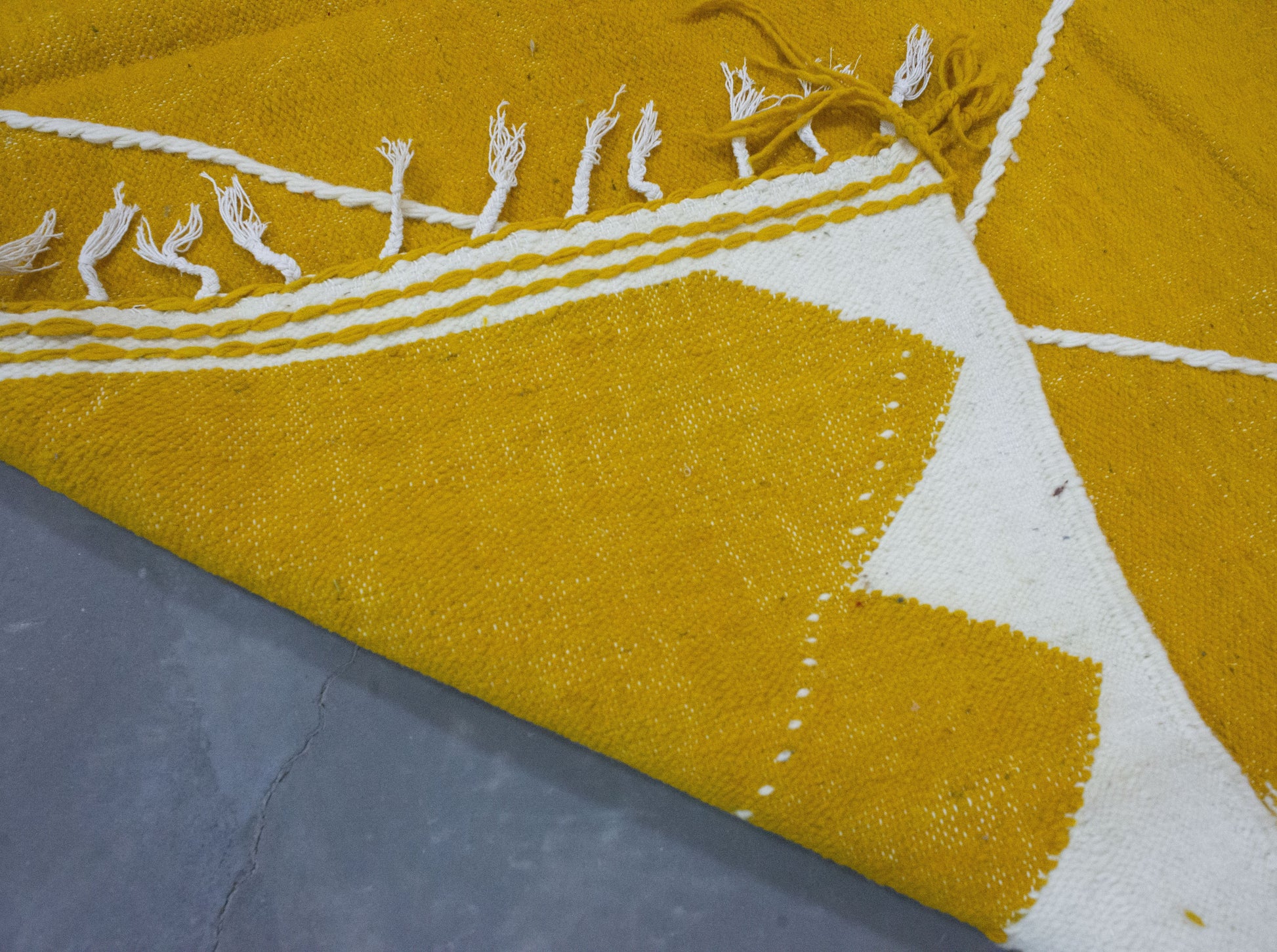 Moroccan Rug 6x10 | Handmade Yellow rug | Costume Wool Rug | Zanafi Rug