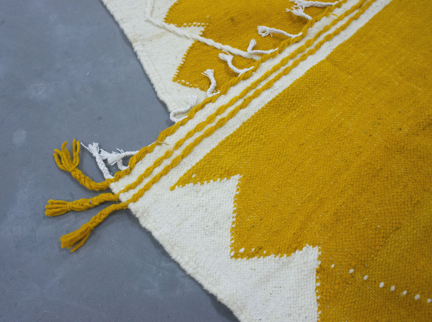 Moroccan Rug 6x10 | Handmade Yellow rug | Costume Wool Rug | Zanafi Rug