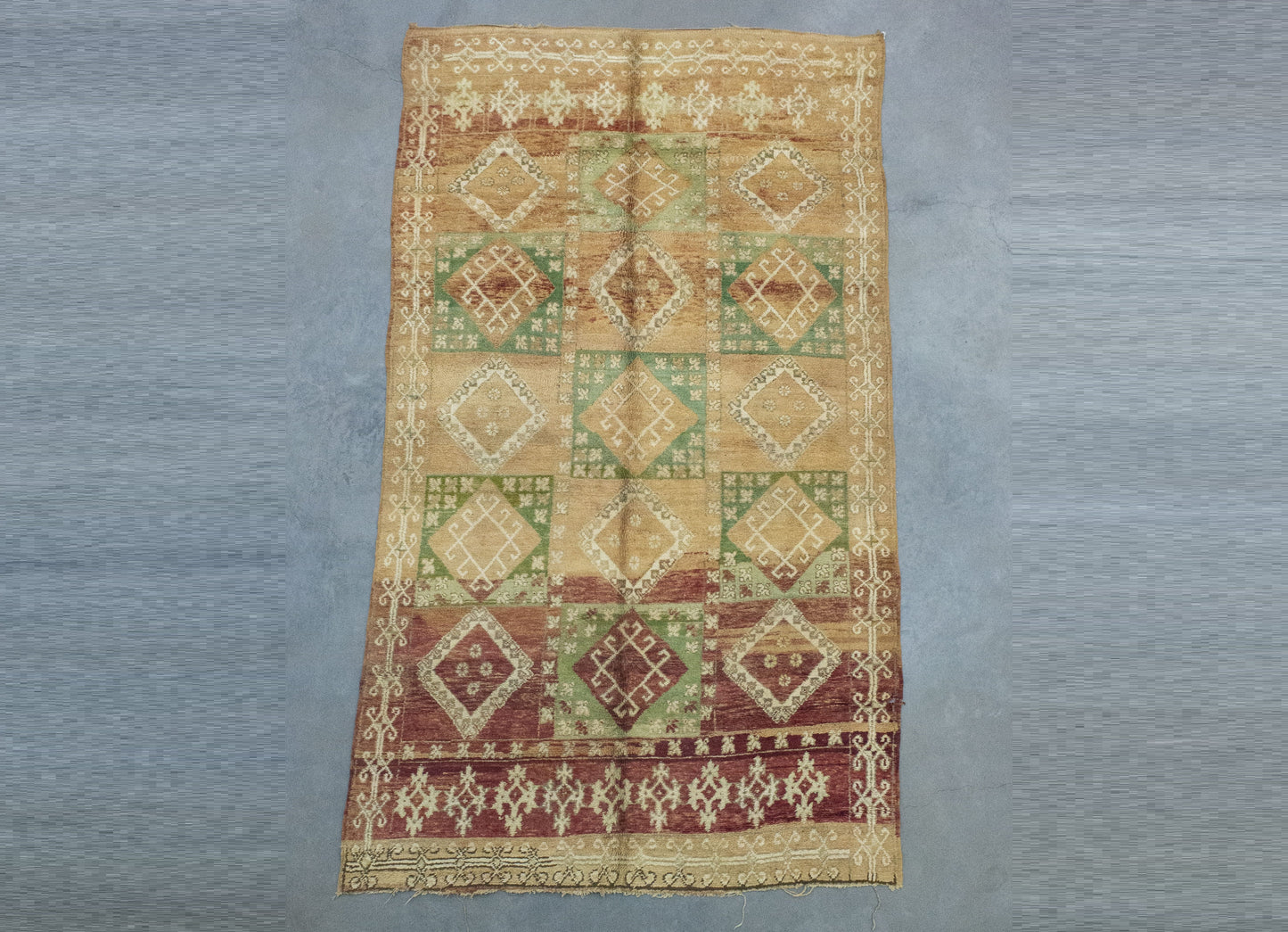 Moroccan Rug 6x11 | Handmade Brown rug | Costume Wool Rug | Beni Mguild Rug