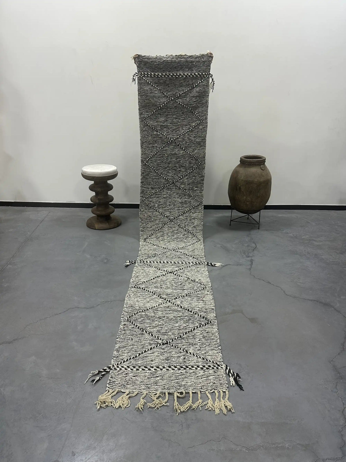 Woade Berber Runner Rug <br> 408 x 93 CM