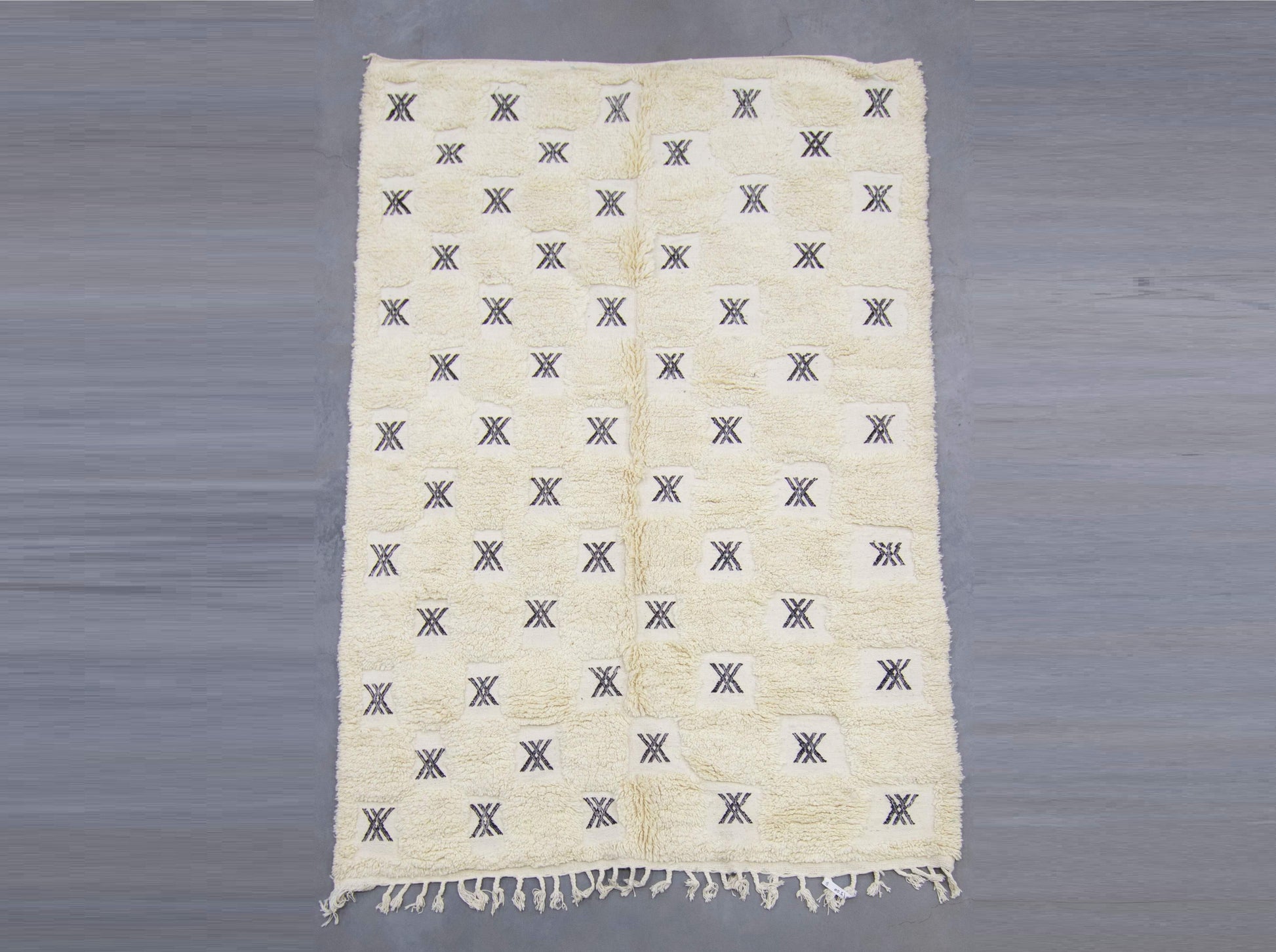 Moroccan Rug 7x10 | Handmade white rug | Costume Wool Rug | Beni Ouarain Rug