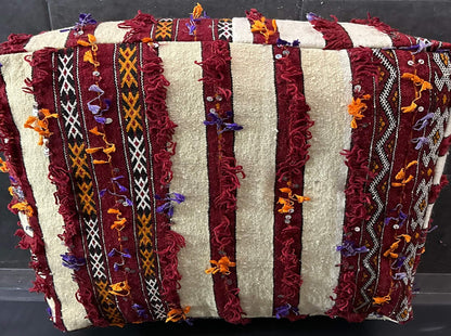 Berber Floor Pillow | Pouf Ottoman | Moroccan Floor Pillow