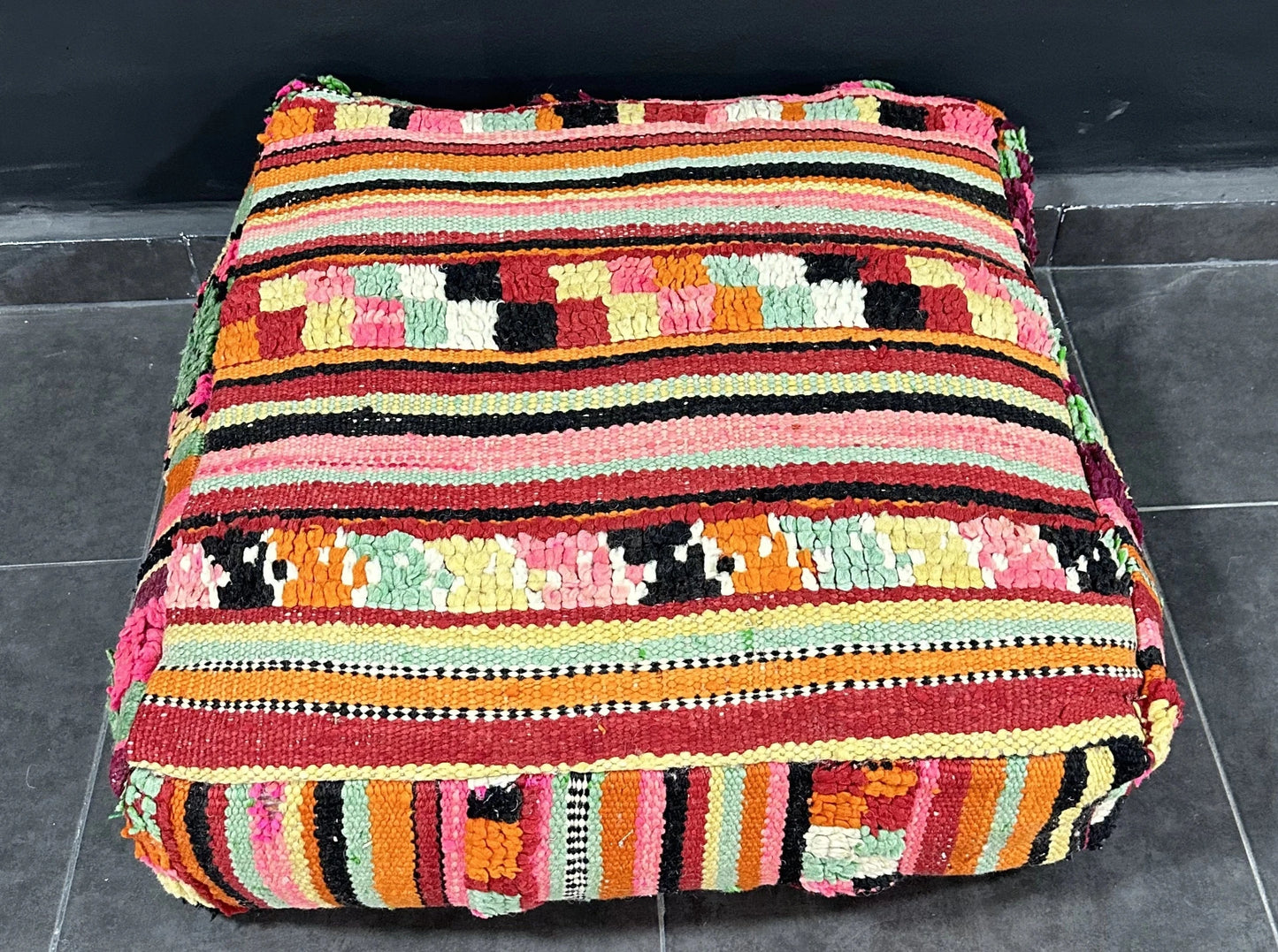 Berber Floor Pillow | Pouf Ottoman | Moroccan Floor Pillow