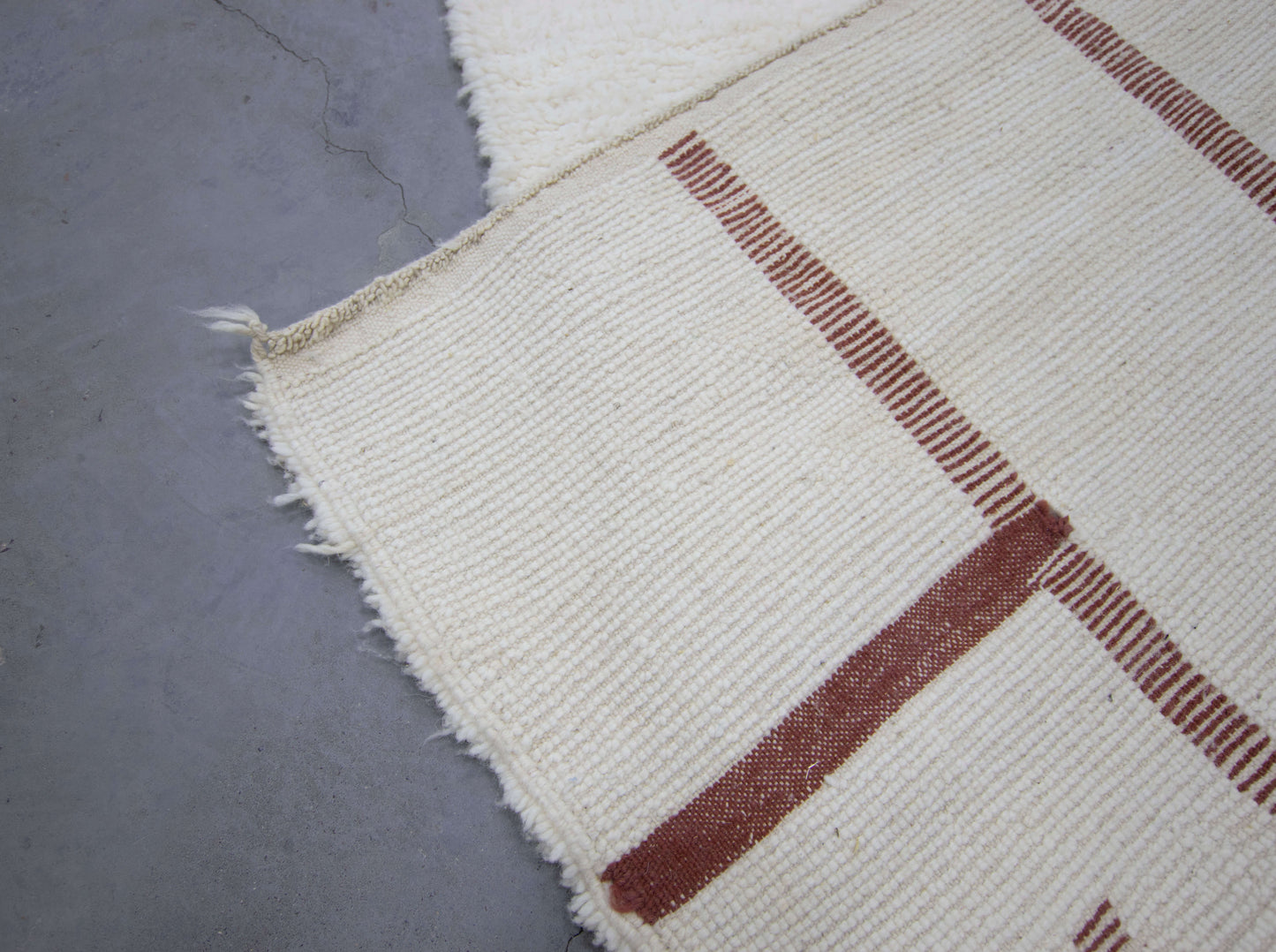 Moroccan Rug 5x8 | Handmade white, Brown rug | Costume Wool Rug | Beni Ouarain Rug