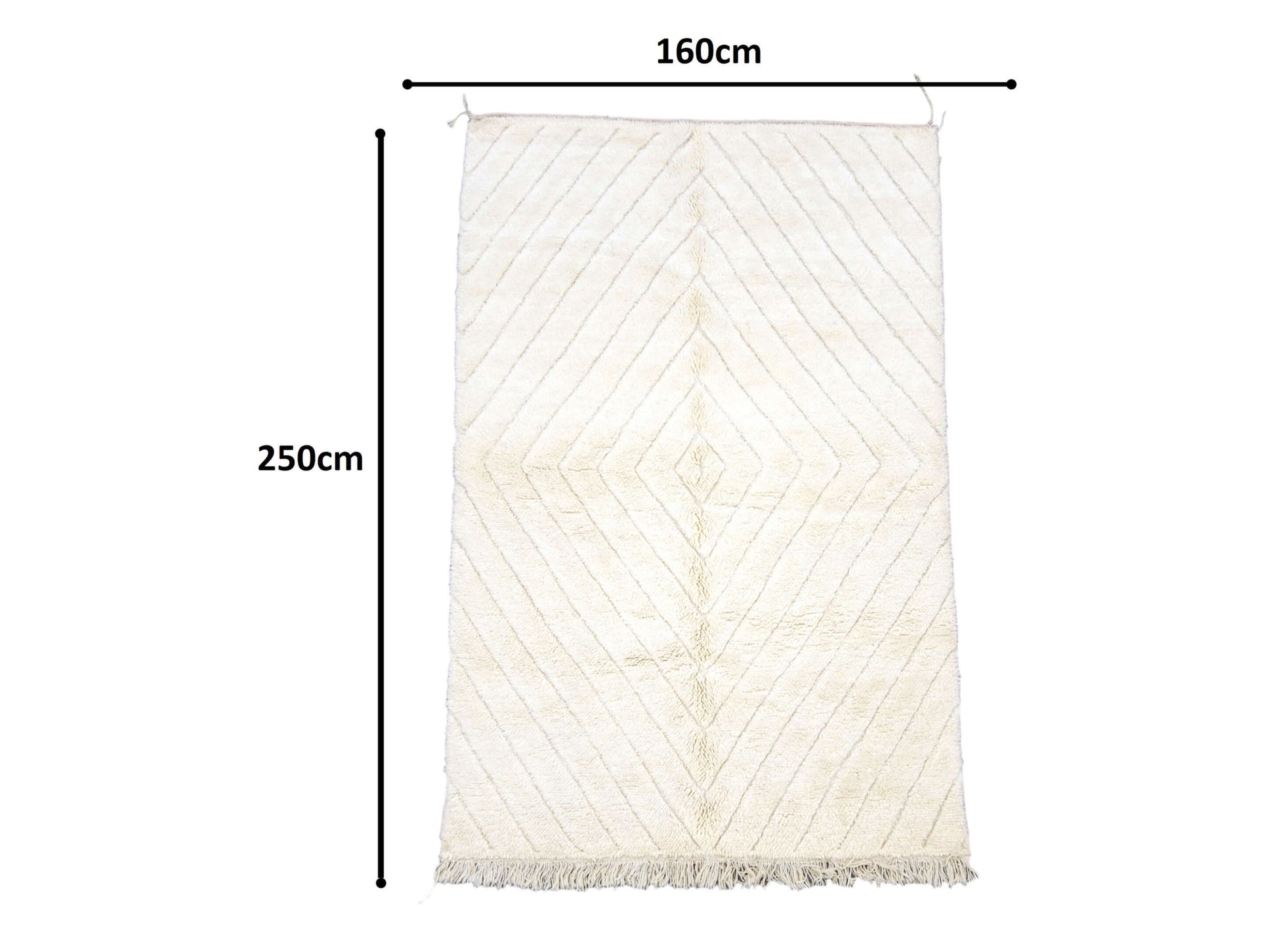 Moroccan Rug 5x8 | Handmade white rug | Costume Wool Rug | Beni Ouarain Rug