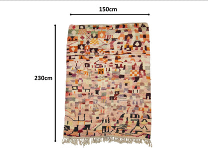 Moroccan Rug 5x8 | Handmade rug | Costume Wool Rug | Beni Ouarain Rug