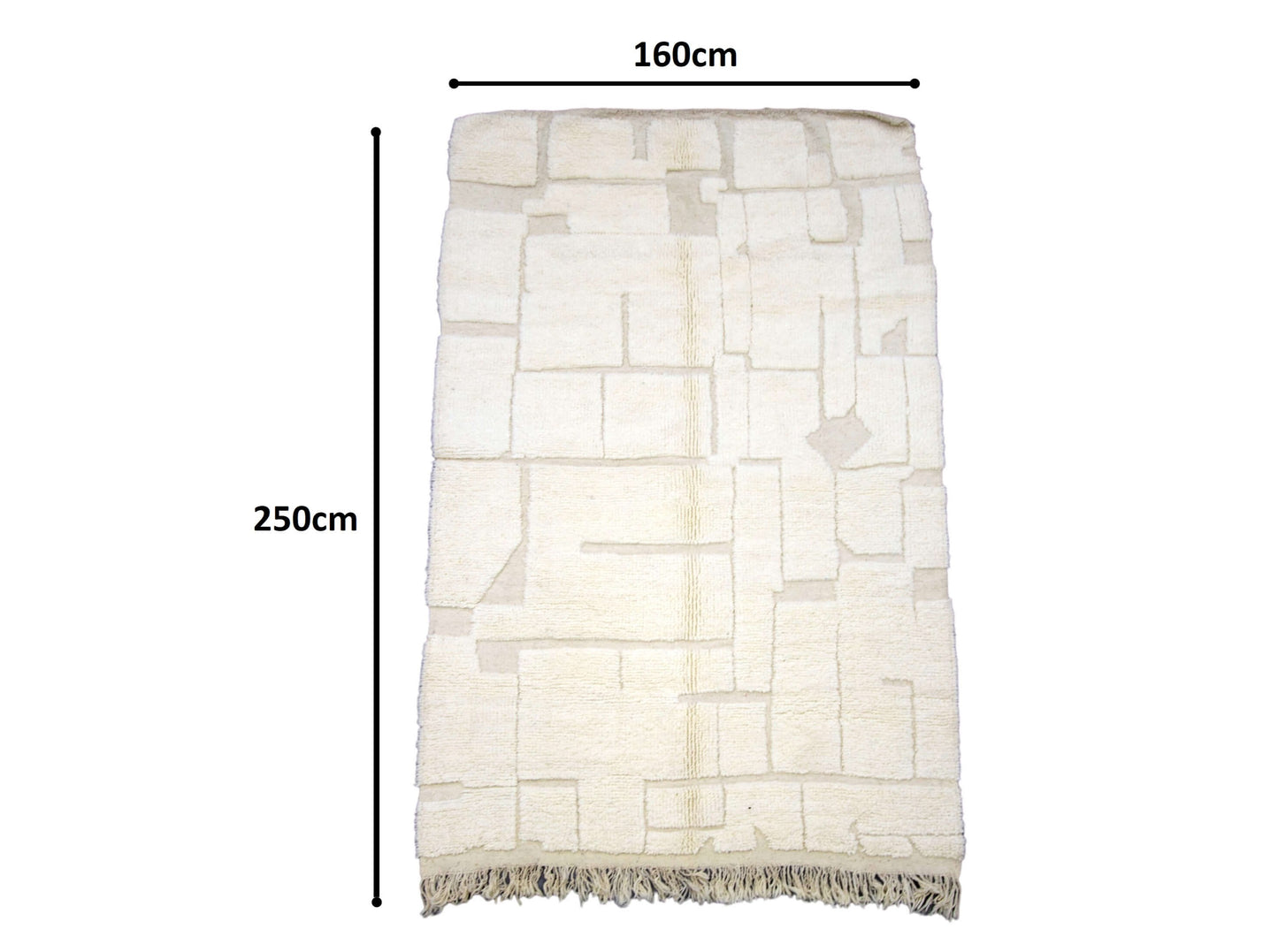 Moroccan Rug 5x8 | Handmade white rug | Costume Wool Rug | Beni Ouarain Rug