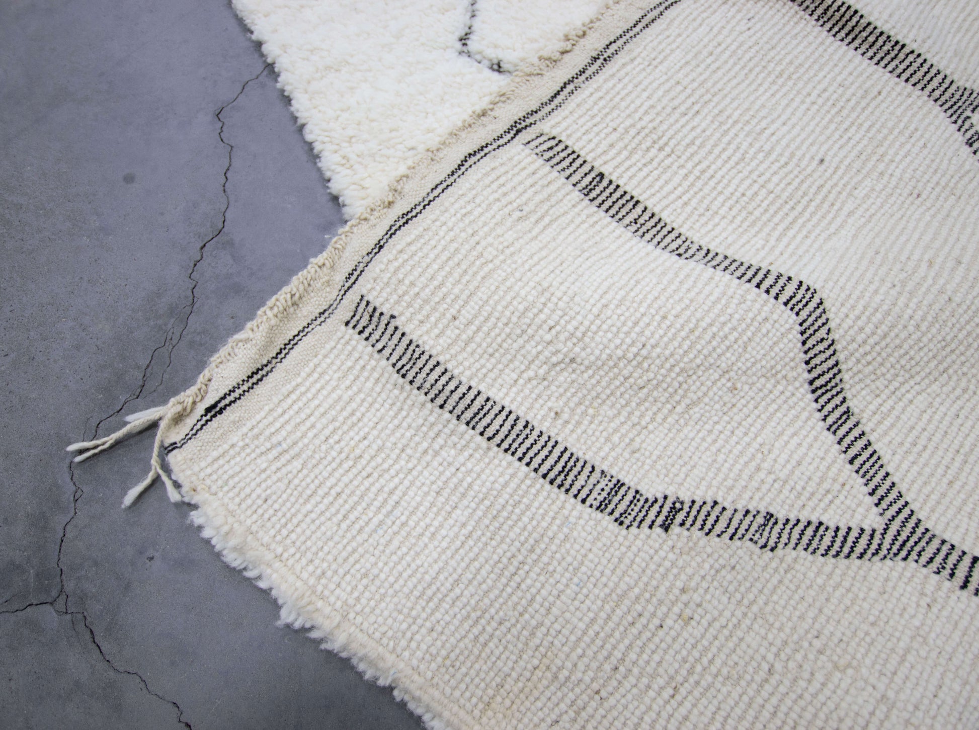 Moroccan Rug 5x8 | Handmade white rug | Costume Wool Rug | Beni Ouarain Rug