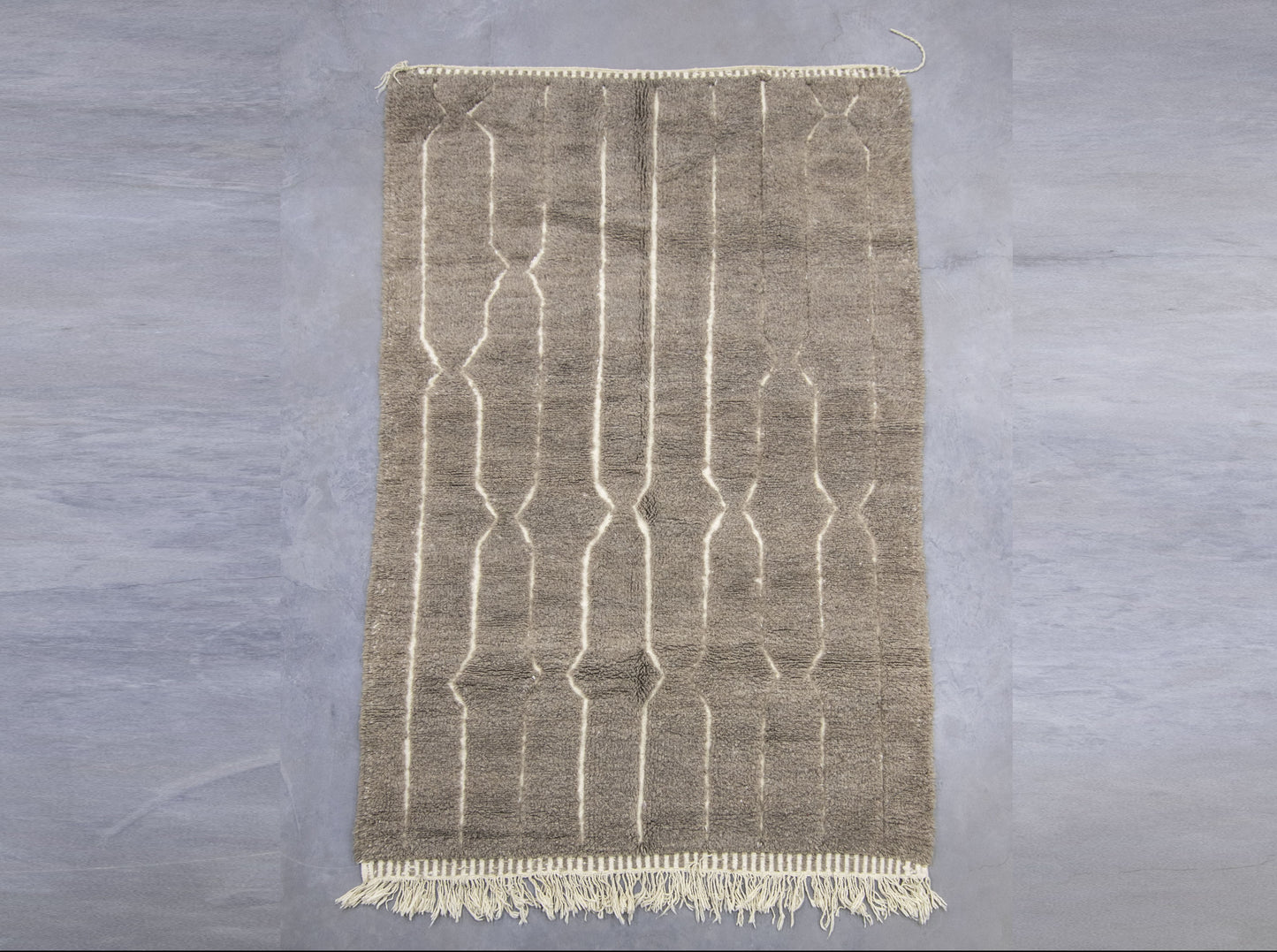 Rug 7x10 | Handmade white rug | Costume Moroccan Wool Rug | Beni Ouarain Rug