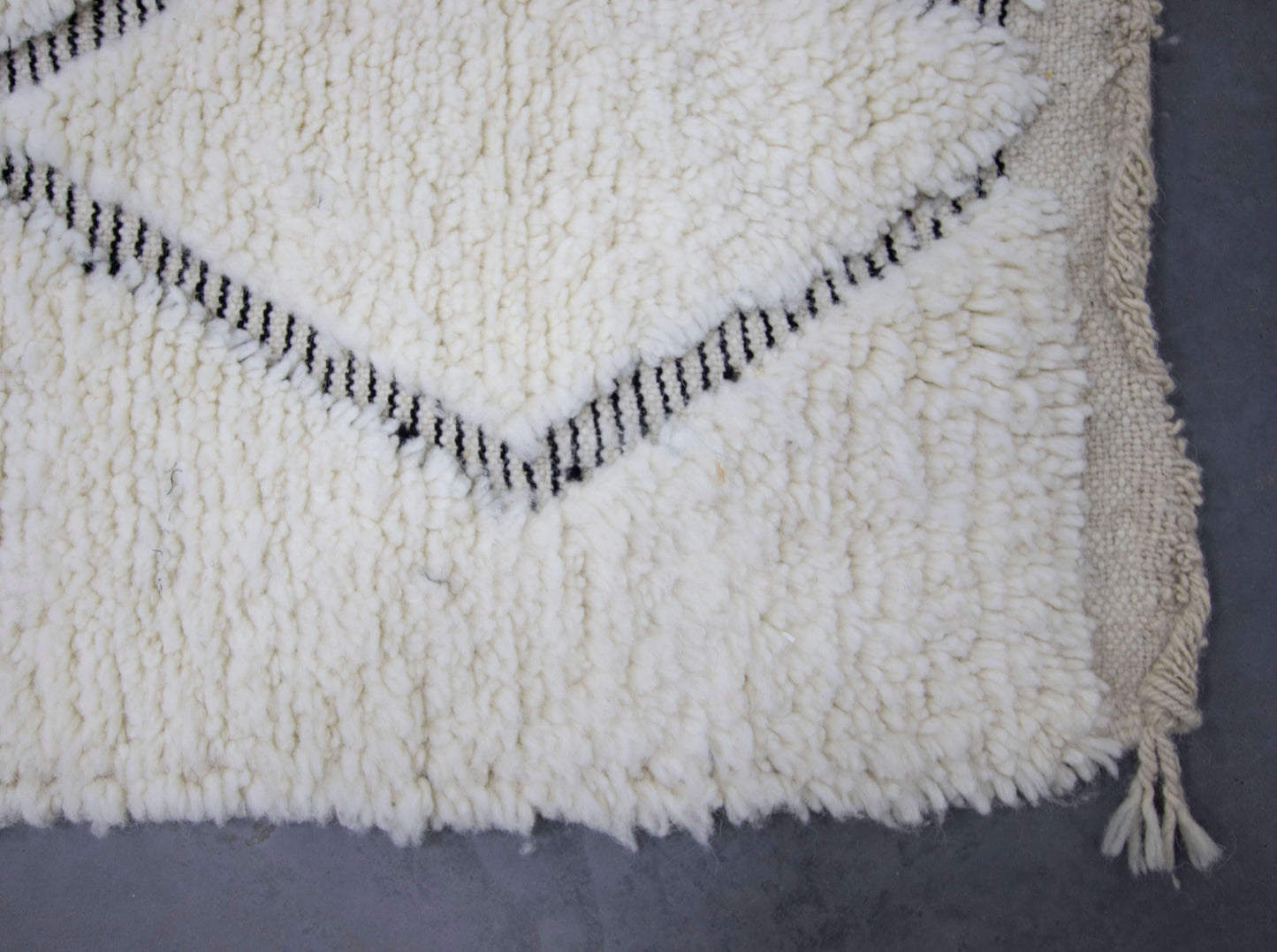 Moroccan Rug 5x8 | Handmade white rug | Costume Wool Rug | Beni Ouarain Rug