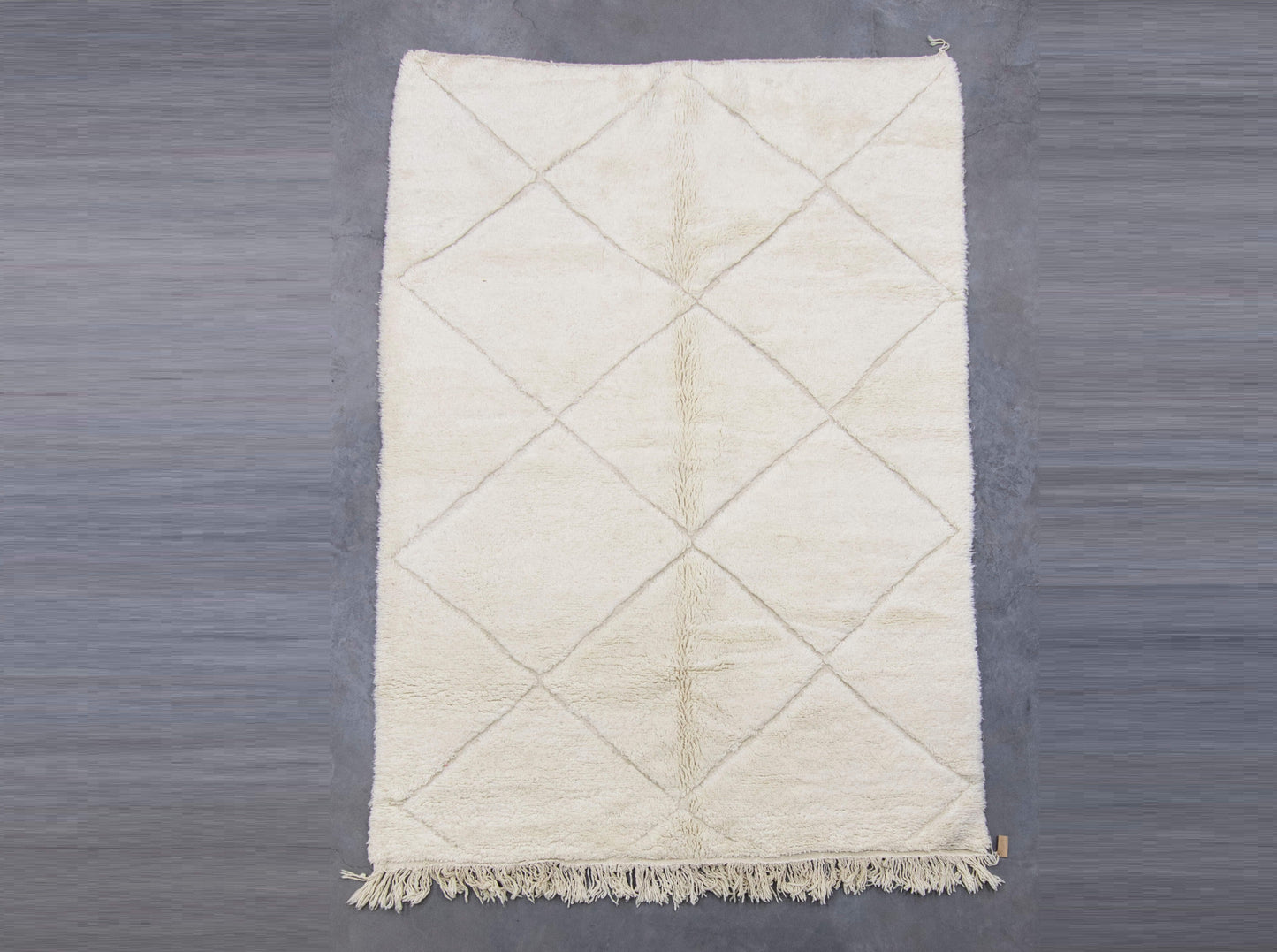 Moroccan Rug 7x10 | Handmade white rug | Costume Wool Rug | Beni Ouarain Rug