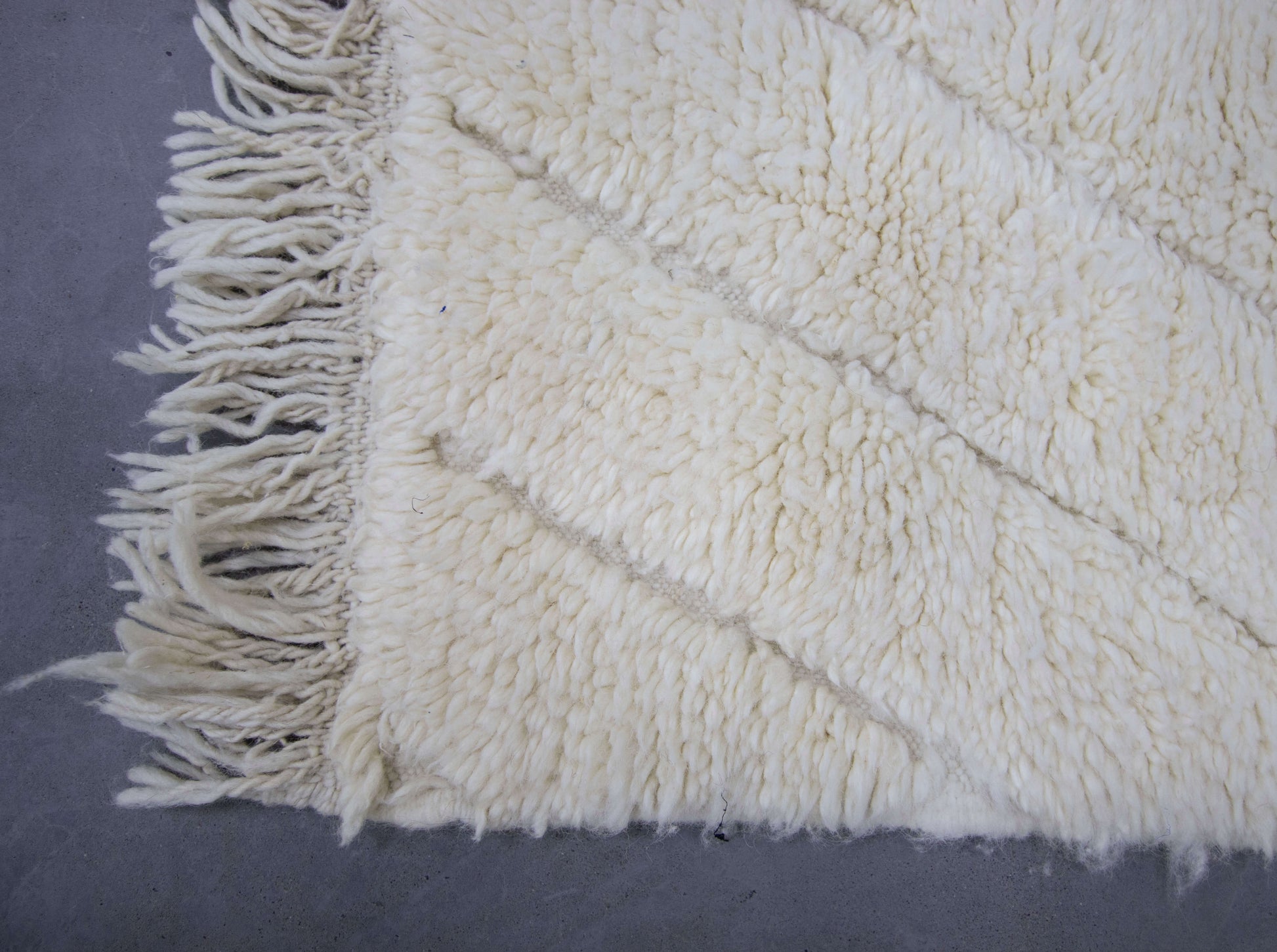 Moroccan Rug 5x8 | Handmade white rug | Costume Wool Rug | Beni Ouarain Rug