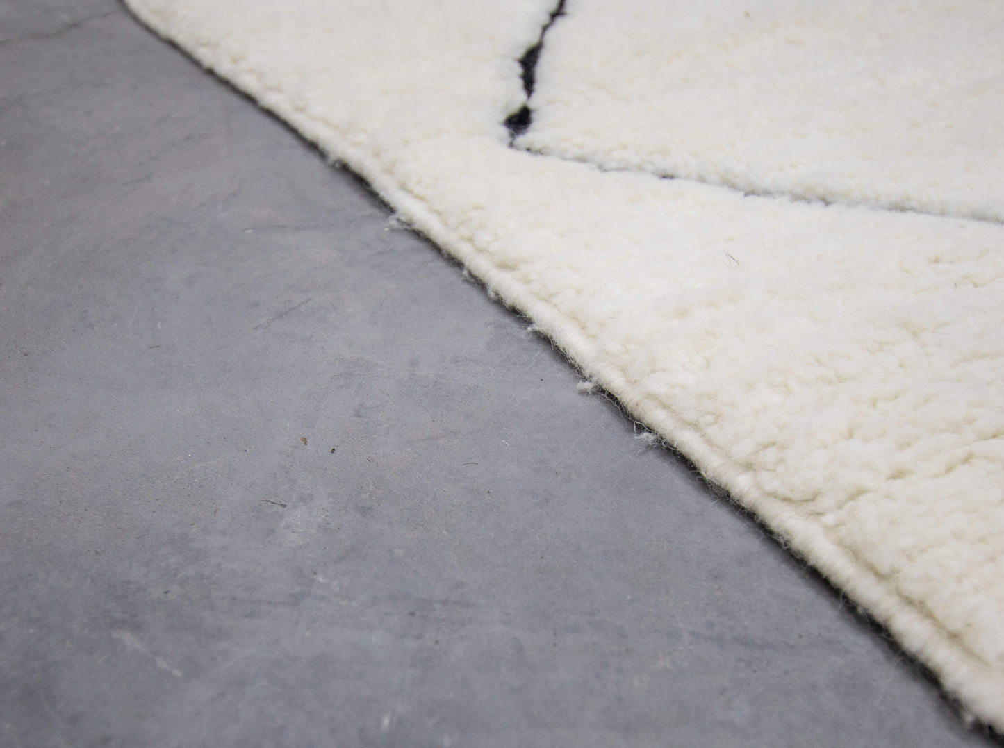 Moroccan Rug 7x11 | Handmade white rug | Costume Wool Rug | Beni Ouarain Rug