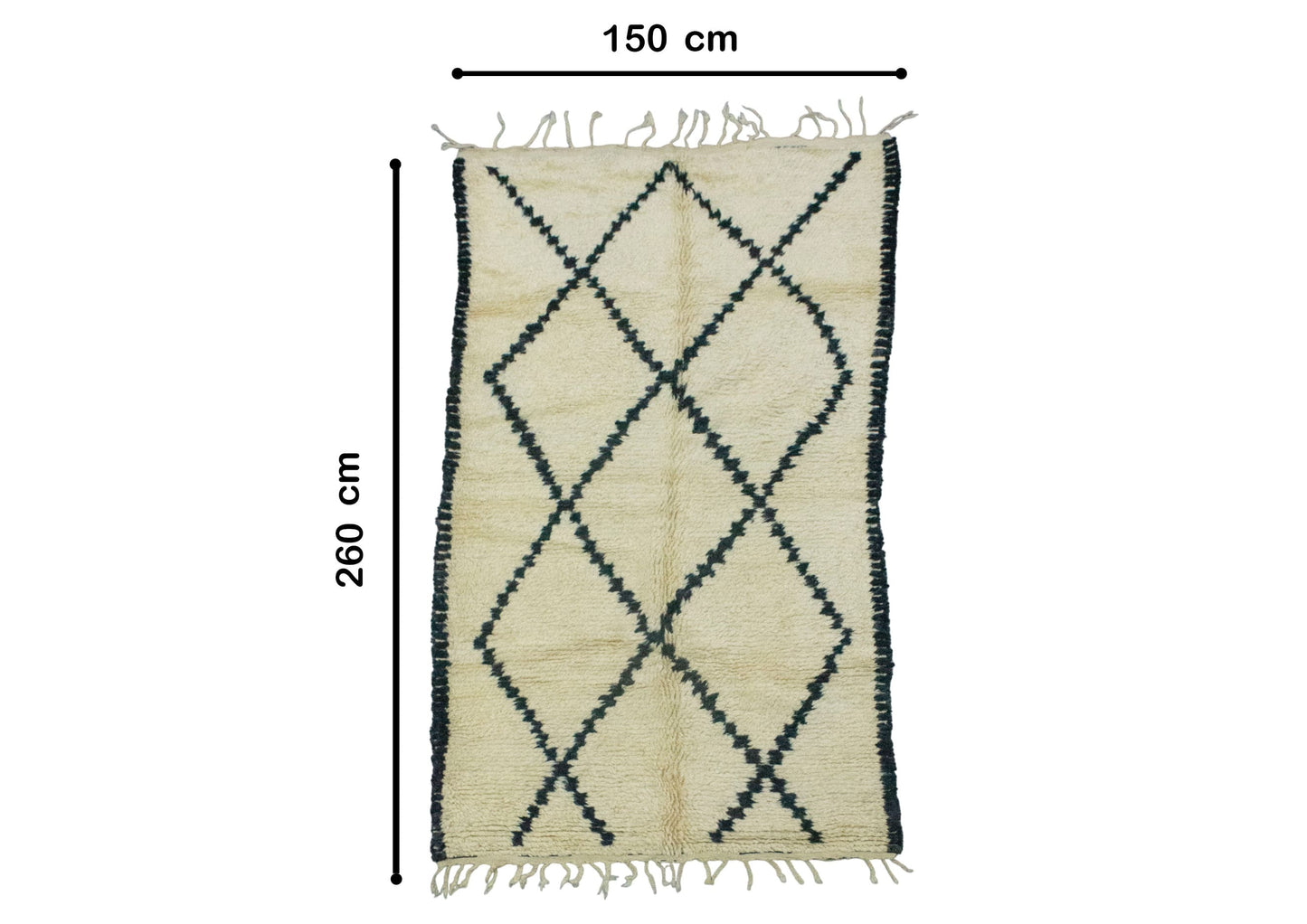 Moroccan Rug 5x8 | Handmade rug | Costume Wool Rug | Beni Ouarain Rug