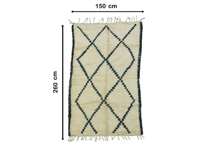 Moroccan Rug 5x8 | Handmade rug | Costume Wool Rug | Beni Ouarain Rug