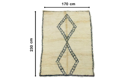 Moroccan Rug 6x8 | Handmade rug | Costume Wool Rug | Beni Ouarain Rug