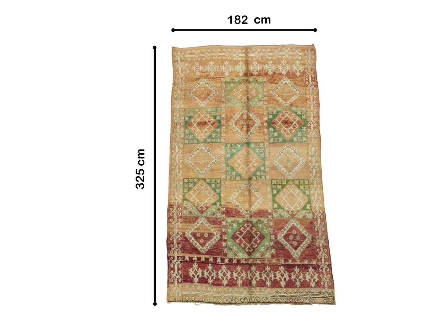 Moroccan Rug 6x11 | Handmade Brown rug | Costume Wool Rug | Beni Mguild Rug